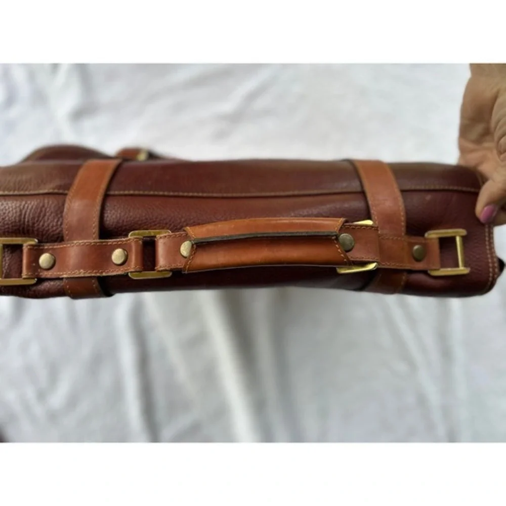 Vintage Escudo Genuine Leather Executive Briefcase Attache Laptop‎ Messenger Bag